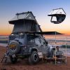 Adventurer Pro Rooftop Tent Hard Shell with USB Outlet, Side Awning, Replaceable Rain Fly&Luggage Racks for 4 Season Camping